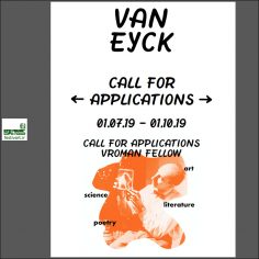 فراخوان بورسیه رزیدنسی آکادمی Jan van Eyck و بنیاد Vroman هلند